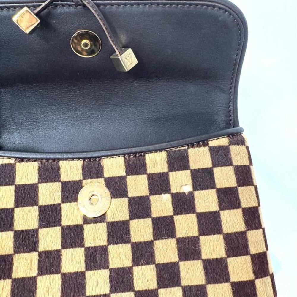 LOUIS VUITTON Authentic Brown Damier Leather Shoulder Bag - Picture 5 of 12